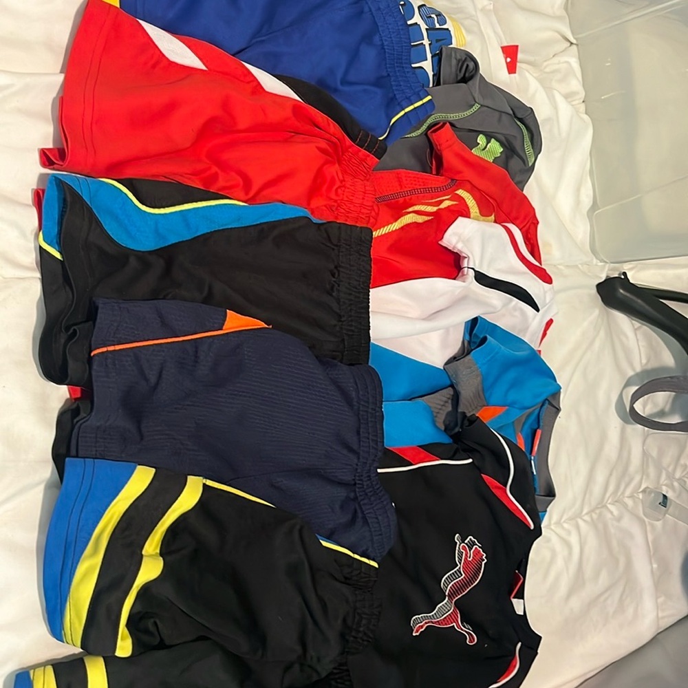 Puma boys lot of 11 pieces jersey style tops and shorts size 18m